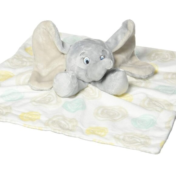 New Disney Baby Grey Dumbo Elephant Security Blanket Lovey Swirls NWT - Picture 1 of 2